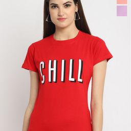 Fabflee Pack Of 3 Graphic Printed Cotton T- Shirts-image-96