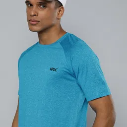 HRX By Hrithik Roshan Men Turquoise Blue Running Rapid-Dry T-Shirts-image-58