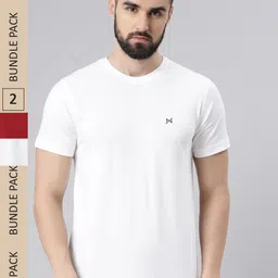 Force NXT Pack Of 2 Round Neck Super Combed Cotton T-shirts-image-99