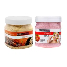 FEELHIGH Set Of 2 Saffron Scrub & Fruit Scrub - 500 ml Each-61