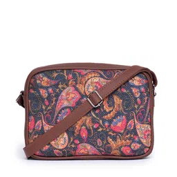 ZOUK Women Multicoloured Ethnic Motifs Printed Structured Sling Bag image 2