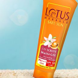 Lotus Herbals Sustainable UV Screen SPF 50+ PA+++ UVA Safe Sun Matte Gel 50 gm-57