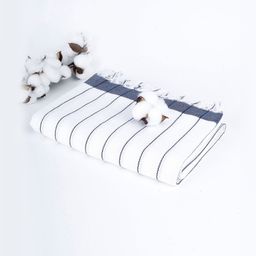 Thirsty Towel Blue & White Striped Pure Cotton 225 GSM Bath Towel-image-51