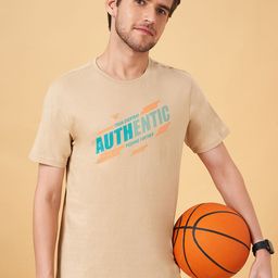 Ajile by Pantaloons Men Typography Printed Cotton Slim fit T-Shirt-image-56