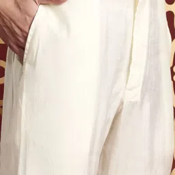 MANQ Solid Kurta & Trousers With Printed Sequinned Velvet Nehru Jacket image 2