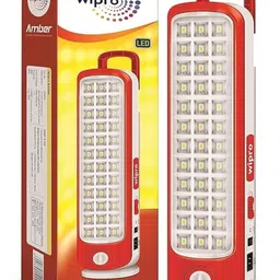 Wipro Red Acrylic Industrial Rectangle Table Lamp image 1