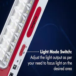 Wipro Red Acrylic Industrial Rectangle Table Lamp image 5