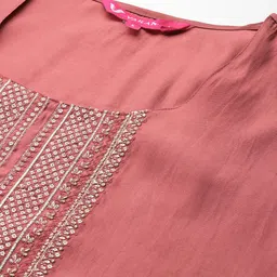 Varanga Ethnic Motifs Embroidered Regular Kurta with Trousers & With Dupatta image 2