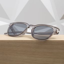 Ted Smith Unisex Grey Lens & White Wayfarer Sunglasses with UV Protected Lens-1