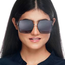 HASHTAG EYEWEAR Women Square Sunglasses with Polarised and UV Protected Lens D6294-C1-15