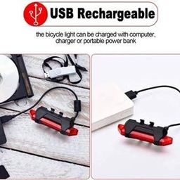 gadget deals 2-in-1 Rechargeable Cycle Light and Horn with Cycle Tail Light LED Cycle Light for Bicycle Front Rear Light Combo | Cycle Lights for Bicycle image 5