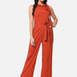 ALL WAYS YOU Halter Neck Waist Tie-Ups Basic Jumpsuit-image-45
