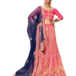 Maroosh Embroidered Thread Work Unstitched Lehenga & Blouse With Dupatta-picture-55