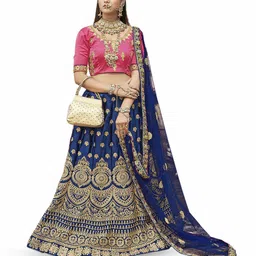 Maroosh Embroidered Thread Work Unstitched Lehenga & Blouse With Dupatta-picture-15