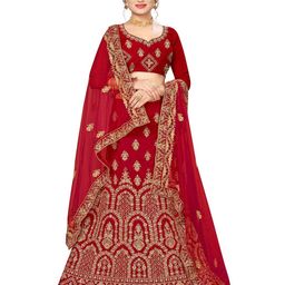 Maroosh Embroidered Thread Work Unstitched Lehenga & Blouse With Dupatta-picture-11