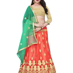 Maroosh Embroidered Thread Work Unstitched Lehenga & Blouse With Dupatta-picture-54