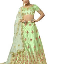 Maroosh Embroidered Thread Work Unstitched Lehenga & Blouse With Dupatta-picture-13