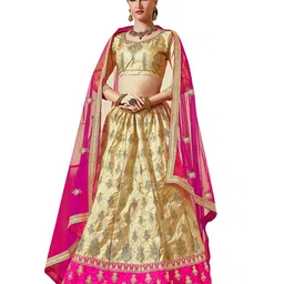 Maroosh Embroidered Thread Work Unstitched Lehenga & Blouse With Dupatta-11