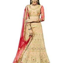 Maroosh Embroidered Thread Work Unstitched Lehenga & Blouse With Dupatta-picture-19