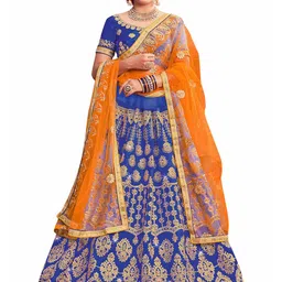 Maroosh Embroidered Thread Work Unstitched Lehenga & Blouse With Dupatta-image-13