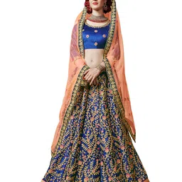 Maroosh Embroidered Thread Work Unstitched Lehenga & Blouse With Dupatta-image-39