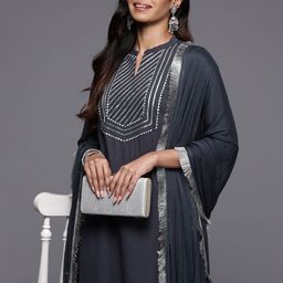Varanga Regular Gotta Patti Kurta with Trousers & Dupatta-57