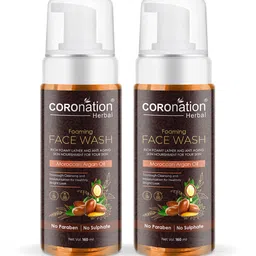 COROnation Herbal Set of 2 Moroccan Argan Oil Foaming Face Wash 160 ml Each-10