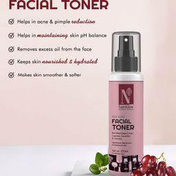 Nutriglow Advanced Organics Red Wine Facial Toner with Red Wine Grape Extract - 100 ml image 2