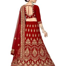 Maroosh Embellished Thread Work Unstitched Lehenga & Blouse With Dupatta image 4