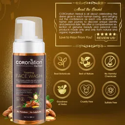 COROnation Herbal Set of 2 Moroccan Argan Oil Foaming Face Wash 160 ml Each image 3