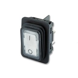 4 Pins 250V 12V UL Illuminated 30A Rocker Switch – WHITE image 1
