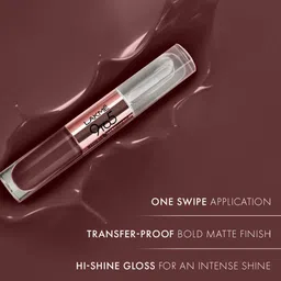 Lakme 9to5 Matte To Glass Transfer-Proof Liquid Lip Color 7.6ml - Walnut Praline MN03 image 3