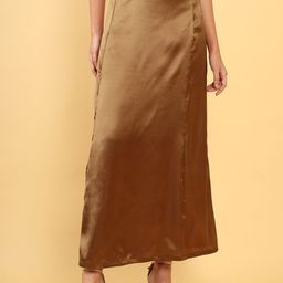 Soch Women Brown Solid Saree Shape-Wear-23