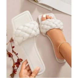 Shoetopia Women White Open Toe Flats-picture-18