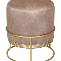 Shadowkart Brown Cylindrical Velvet Ottomans-image-2