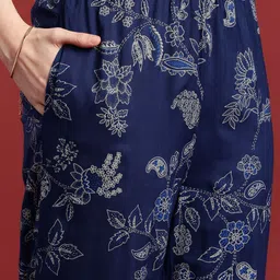 Anouk Women Floral Printed Regular Kurta with Palazzos & With Dupatta image 3