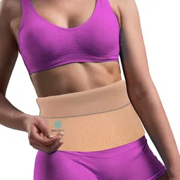 BOLDFIT Unisex Cream Coloured Solid Body Shapewear-image-74