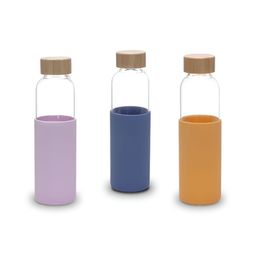 UMAI Blue & Yellow 3 Pieces Glass Solid Water Bottles 550 ml Each-44