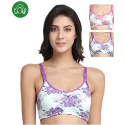 Inner Sense Organic Antimicrobial Soft Nursing Bra Pack of 3 - Multi-Color-picture-45