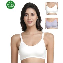 Inner Sense Organic Antimicrobial Soft Nursing Bra Pack of 3 - Multi-Color-picture-12