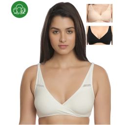 Inner Sense Organic Antimicrobial Sleeping/Feeding Bra Pack Of 3 - Multi-Color-picture-29
