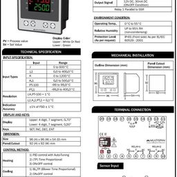 Multispan UTC-1202G Dual Output & Autotune PID Digital Temperature Controller 92x92 (J / K / PT-100 2Wire or 3Wire (Configurable)) image 2