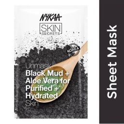 nykaa skin Nykaa Black Mud + Aloe Vera Sheet Mask For Purified Skin-Formulated In Korea - For All Skin Types-picture-12
