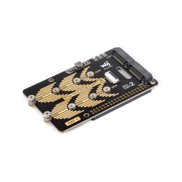 Waveshare PCIe To 2-Ch M.2 Adapter Type B for Raspberry Pi 5, Compatible with 2280 / 2260 / 2242 / 2230 size NVMe Protocol M.2 SSD, Raspberry Pi 5 NVMe HAT image 1