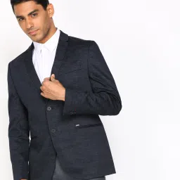 Men Self Design Single Breasted Formal Blazer-image-51