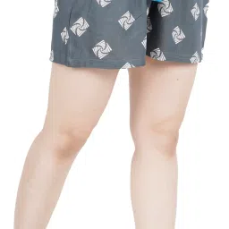 Printed Women Grey Boxer Shorts-image-32