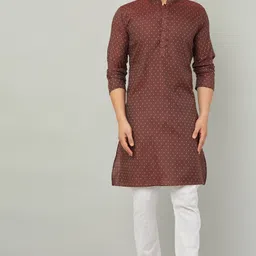 armaan ethnic Men Pure Cotton Kurta Pyjama Set-picture-22