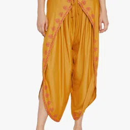 bitterlime Self Design Cotton Rayon Blend Women Harem Pants-picture-7