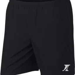 Solid Men Black Sports Shorts-image-44