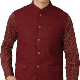 Self Design Men Waistcoat-picture-16